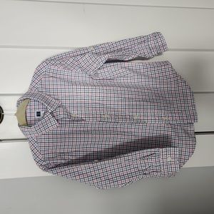 Janie and Jack toddler button down shirt. Boys size 3. Pink, blue and white